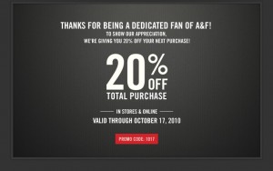 Abercrombie and Fitch Coupons 1