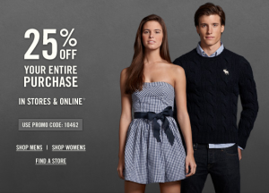 Abercrombie and Fitch Coupon Code