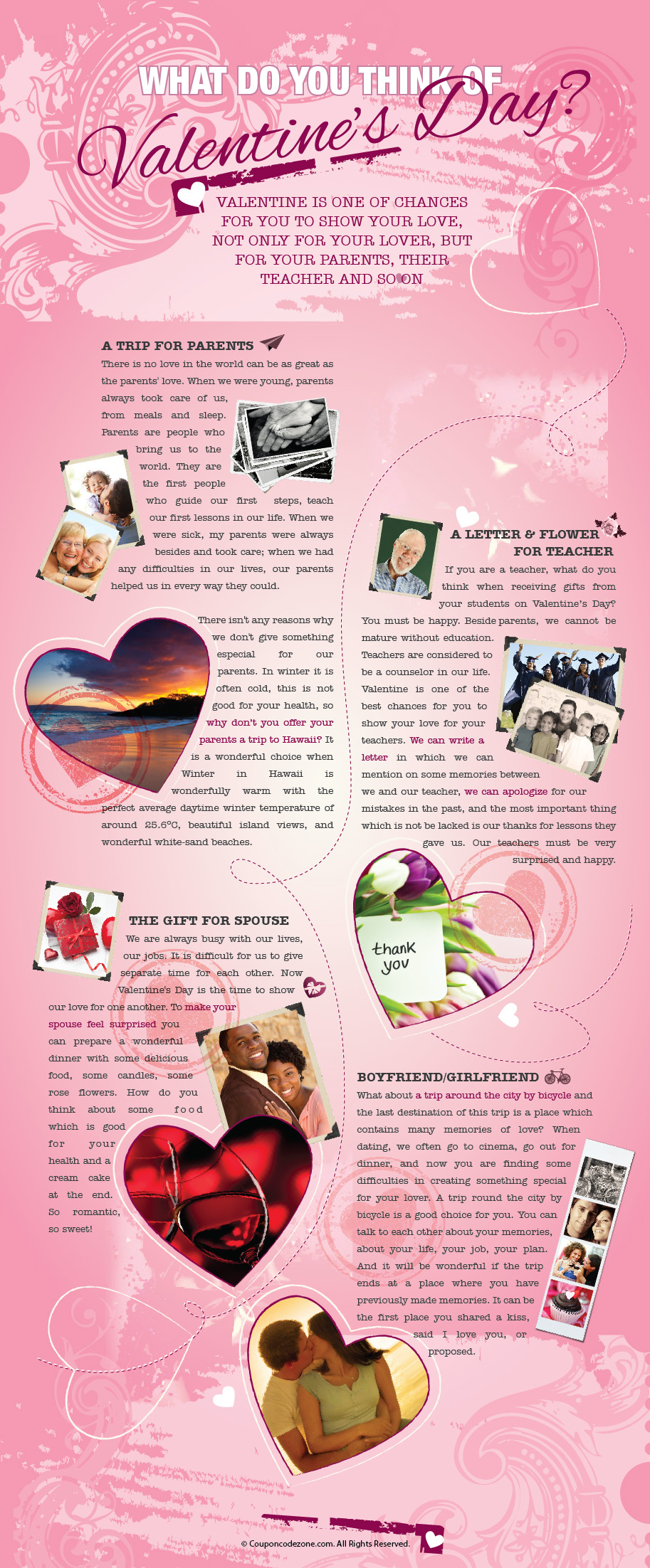 Valentine's Day gift ideas infographic